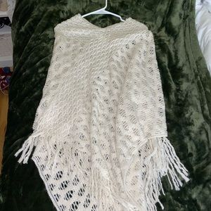 Knitted poncho super soft and comfy